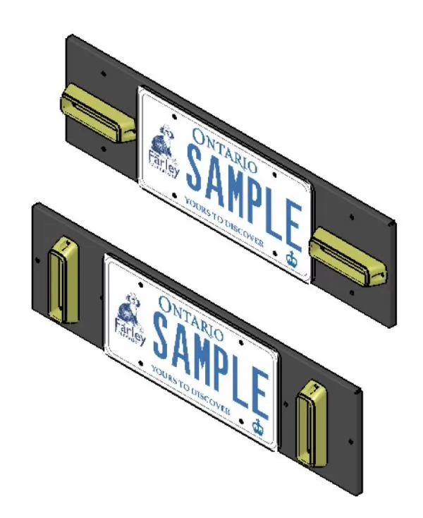 License Plate Bracket - Mounts 2 GTS Modules - D and R Electronics